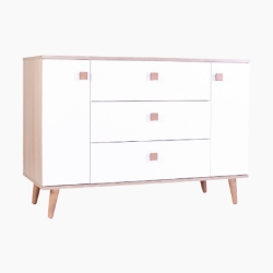 Comoda Luca mare alb-capucino